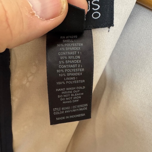 Enfocus Studio Women's Sleeveless Dress Blue 6 Knee Length Lace Bodice Formal - Picture 8 of 14